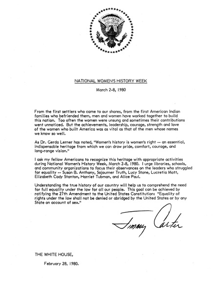 jimmy carter's letter